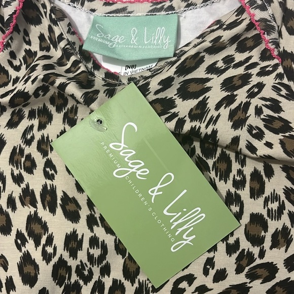 Sage & Lilly Leopard Newborn Sack Dress - Picture 5 of 9